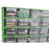 Image 3 : GREEN METAL PARTS BIN COMPARTMENT WITH CONTENTS