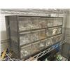 Image 2 : METAL 18 COMPARTMENT PARTS BIN WITH CONTENTS