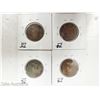 Image 2 : LOT OF 4 CANADA LARGE ONE CENT PIECES 1903 | 1904 | 1906 | 1909