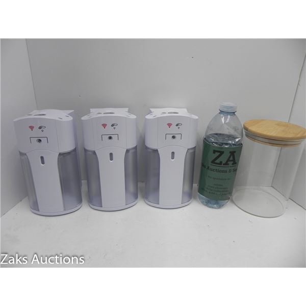 4 BATTERY POWERED HAND WASHING/SANITIZING STATIONS