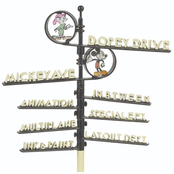 A Walt Disney Studios Miniature Street Sign.