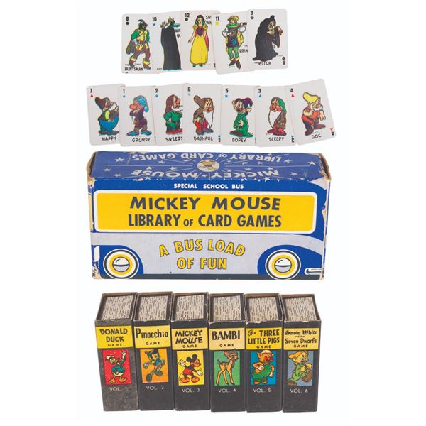 A Mickey Mouse "Bus Load of Fun" Library of Card Games.