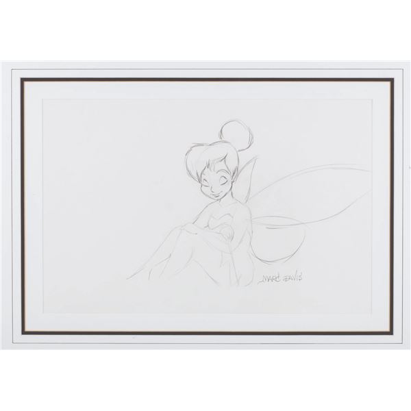 A Marc Davis Signed Tinker Bell Drawing.