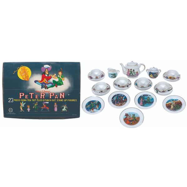 A Walt Disney's Peter Pan Tea Set and Box.