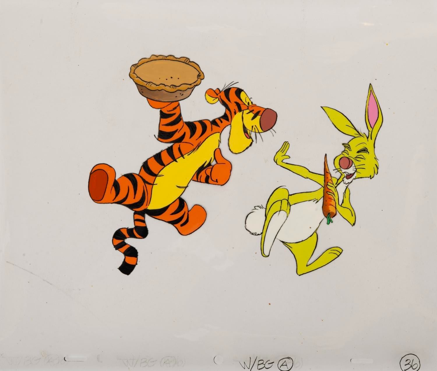 A Tigger and Rabbit Original Production Cel.