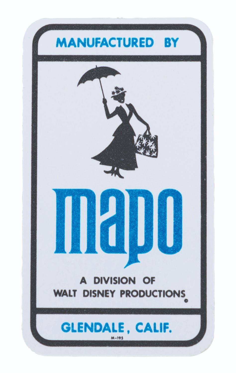 The Mapo A MAPO Walt Disney Imagineering Sticker. - Van Eaton Galleries