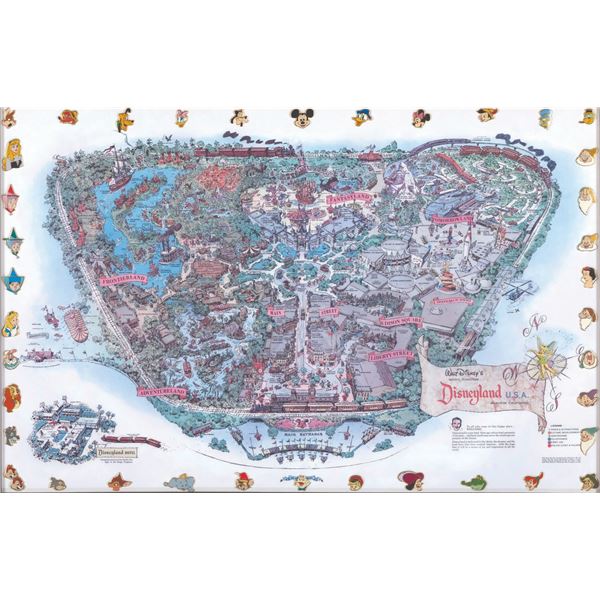 A Disneyland 50th Anniversary Map Pin Set.
