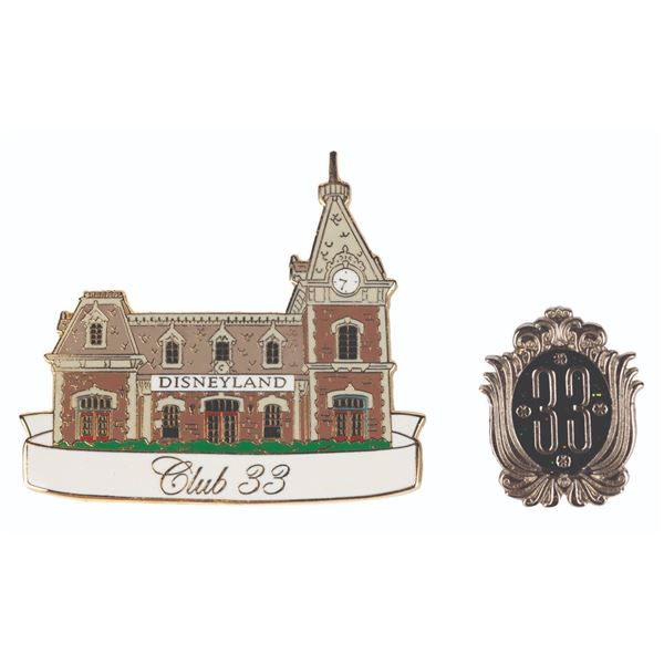 A Pair of Disneyland Club 33 Pins.