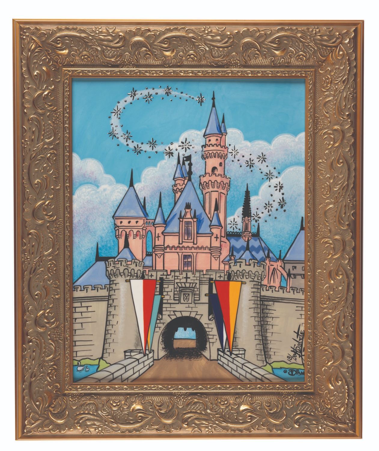 A Disneyland 50th Anniversary Castle Tile. - Van Eaton Galleries