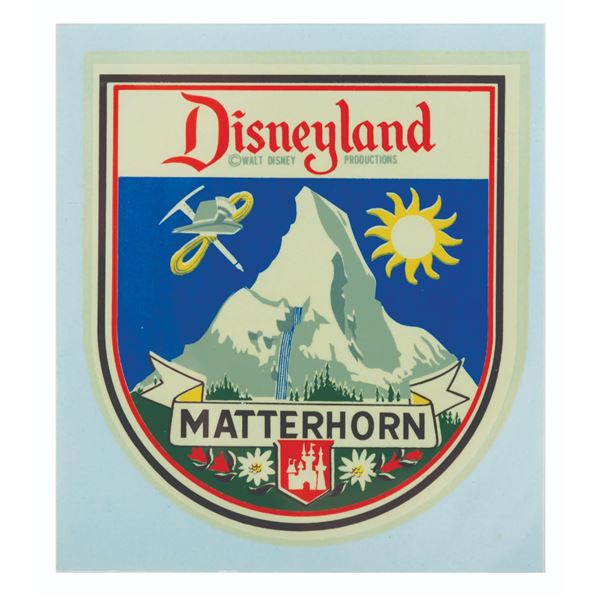 An Early Matterhorn Bobsleds Decal.