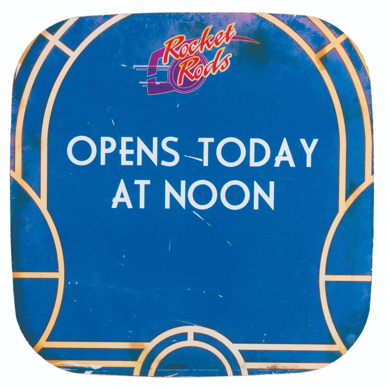 A Rare Disneyland Rocket Rods Sign. - Van Eaton Galleries