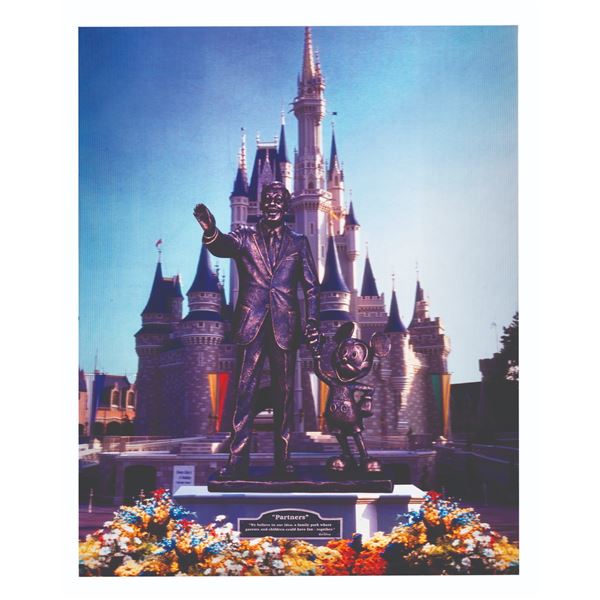 A Walt Disney World Partners Statue Lenticular Poster.