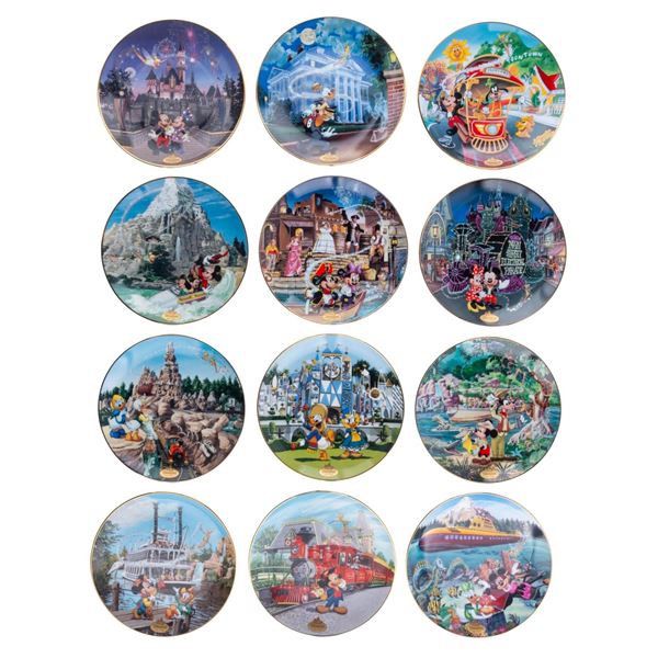 A Set of Disneyland 40th Anniversary Plates.