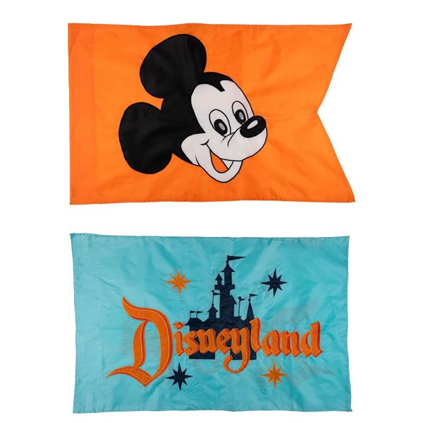 A Pair of 50th Anniversary Disneyland Flags.