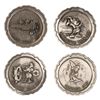 Image 1 : A Set of Miniature Pewter Mickey Plates.