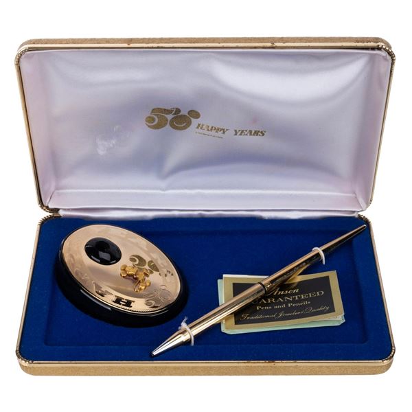 A Walt Disney Productions 50 Happy Years Desk Pen.