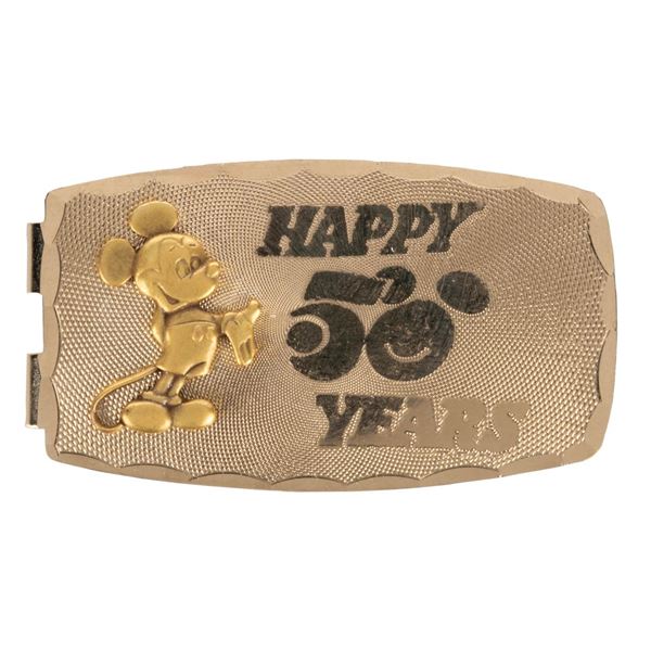 A Walt Disney Productions 50 Happy Years Money Clip.