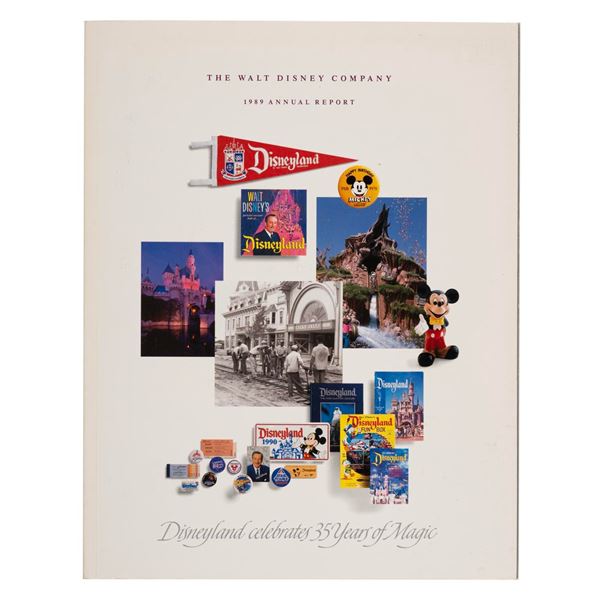 A 1989 Disney Company Annual Report and Poster.