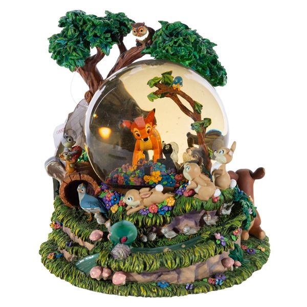 A Final Production Sample Bambi Snowglobe.