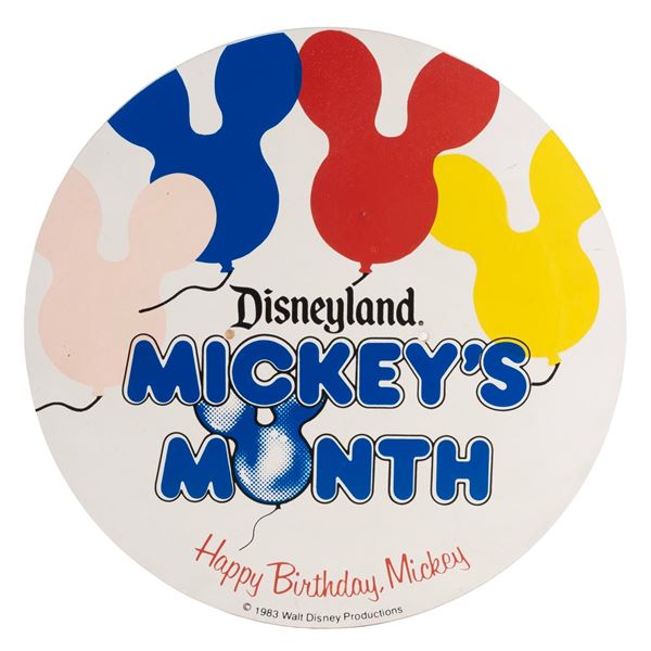 A Disneyland Mickey's Month Park-Used Sign.