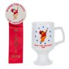 Image 1 : A Pooh for President Badge and Matching Glass. (#613)