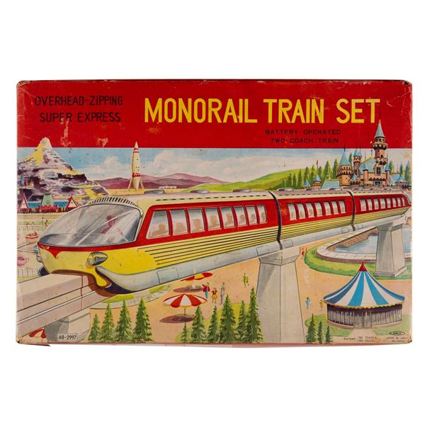 A Montgomery Ward Disneyland Monorail Train Set.