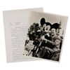 Image 1 : A Walt Disney Press Photo and Company Letter.