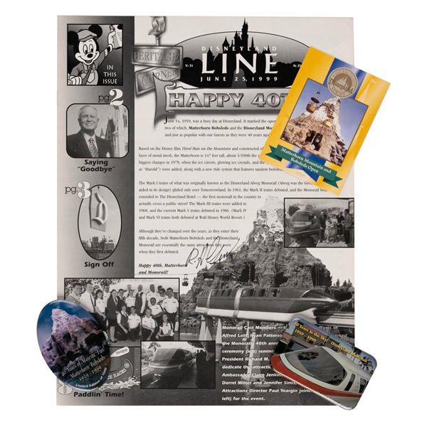 A Bob Gurr Signed Matterhorn Disneyland Line.