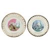 Image 1 : A Pair of 1960's Lace Plates w/ Castle Artwork.