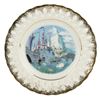 Image 2 : A Pair of 1960's Lace Plates w/ Castle Artwork.