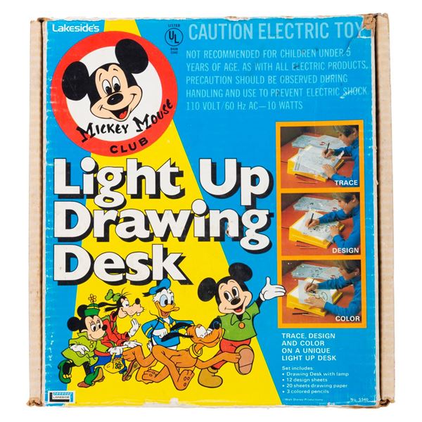 A Mickey Mouse Club Drawing Desk, by Lakeside.