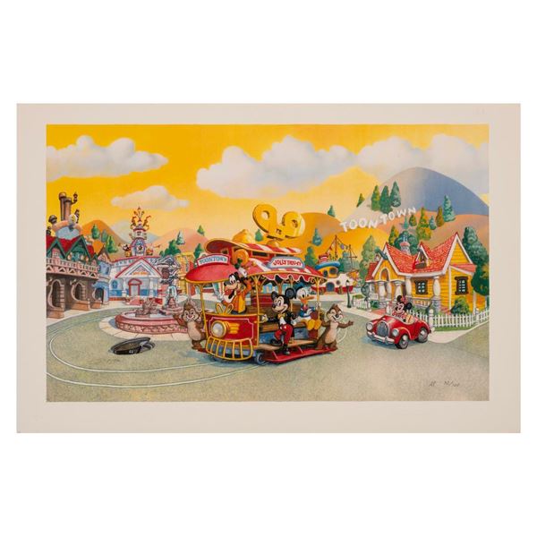 A Charles Boyer Signed Tokyo Disneyland ToonTown Litho.
