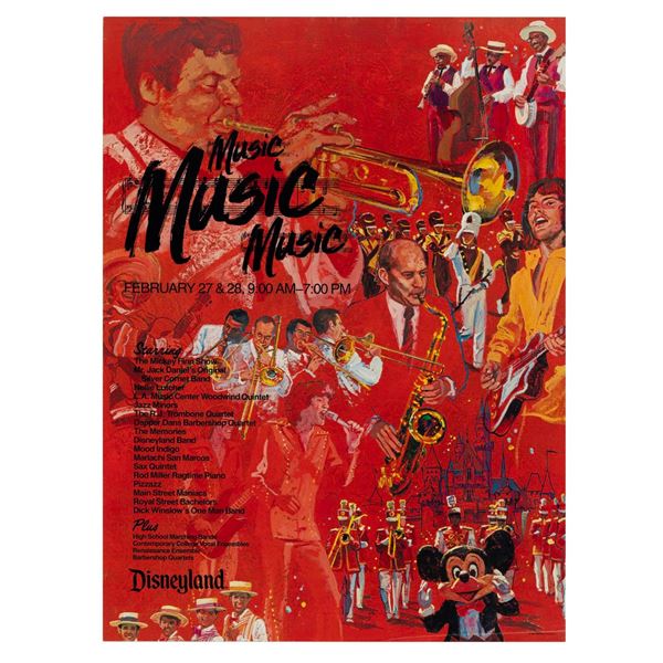 A Disneyland Music Music Music Display Poster.