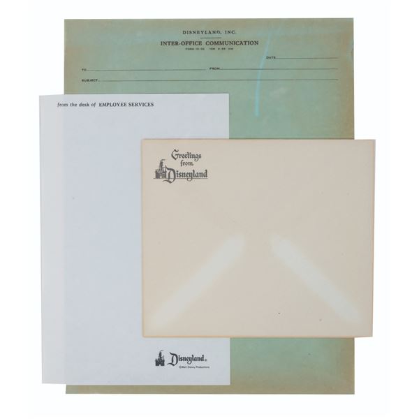 Disneyland Inter-Office Stationery with Envelope.
