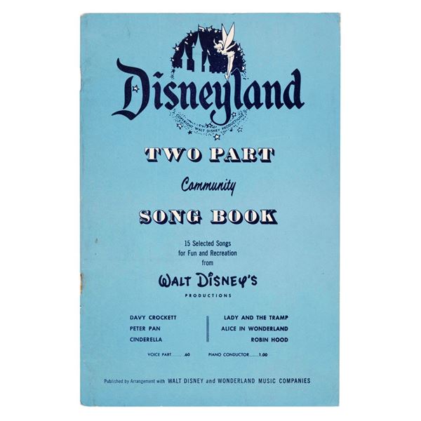 A Disneyland Two Part Community Song Book.
