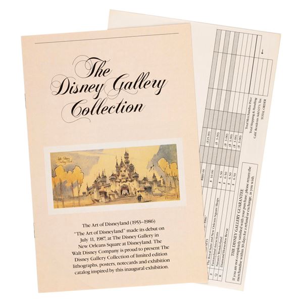 A  The Disney Gallery Collection  Booklet.