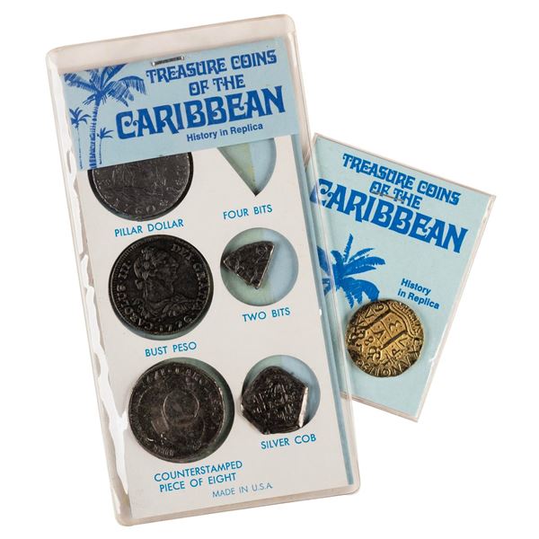 A Collection of Treasure Coins of the Caribbean.