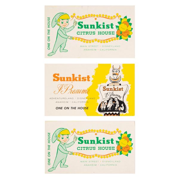 A Set of Three Sunkist Citrus House Cards.