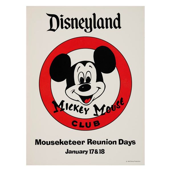 A 1980s Mickey Mouse Club Reunion Poster.