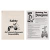 Image 3 : A Disneyland Safe "D" Facts Book, Brochures, and Pin.