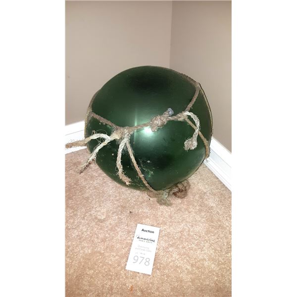 Green Glass Fishing Float Buoy - Cat A
