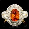 Image 2 : 1.87ct Sapphire & 1.16ctw Diamond Ring in 18K Gold