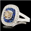 Image 1 : 1.24ct Sapphire & 1.80ctw Diamond 14K Gold Ring