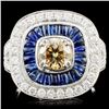 Image 2 : 1.24ct Sapphire & 1.80ctw Diamond 14K Gold Ring