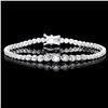 Image 2 : Diamond Bracelet: 3.00ct, 18k White Gold