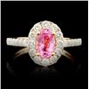 Image 2 : 18K Sapphire & Diamond Ring 1.18ct/0.76ctw