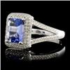 Image 1 : 1.49ct Tanzanite & 0.42ct Diamond Ring 14K WG