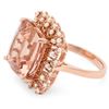 Image 1 : 15ct Morganite & 0.75ct Diamond Ring in 14K Gold