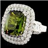 Image 1 : 7.68ct Tourmaline & 1.87ctw Diam Ring in 18K Gold