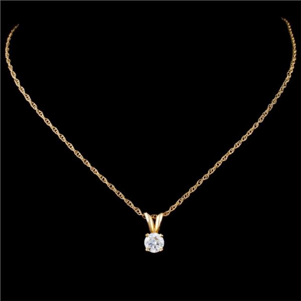 0.30ctw Diamond Pendant - 14K Gold